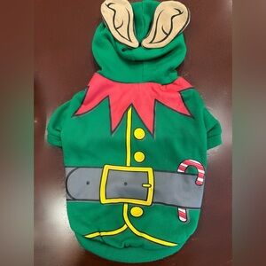 Festive Elf Costume for small dogs - Green and Red